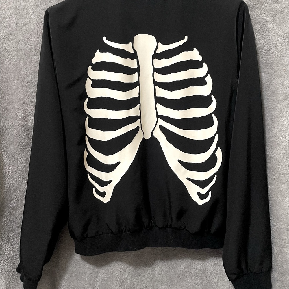 Hot Topic Skeleton Bomber